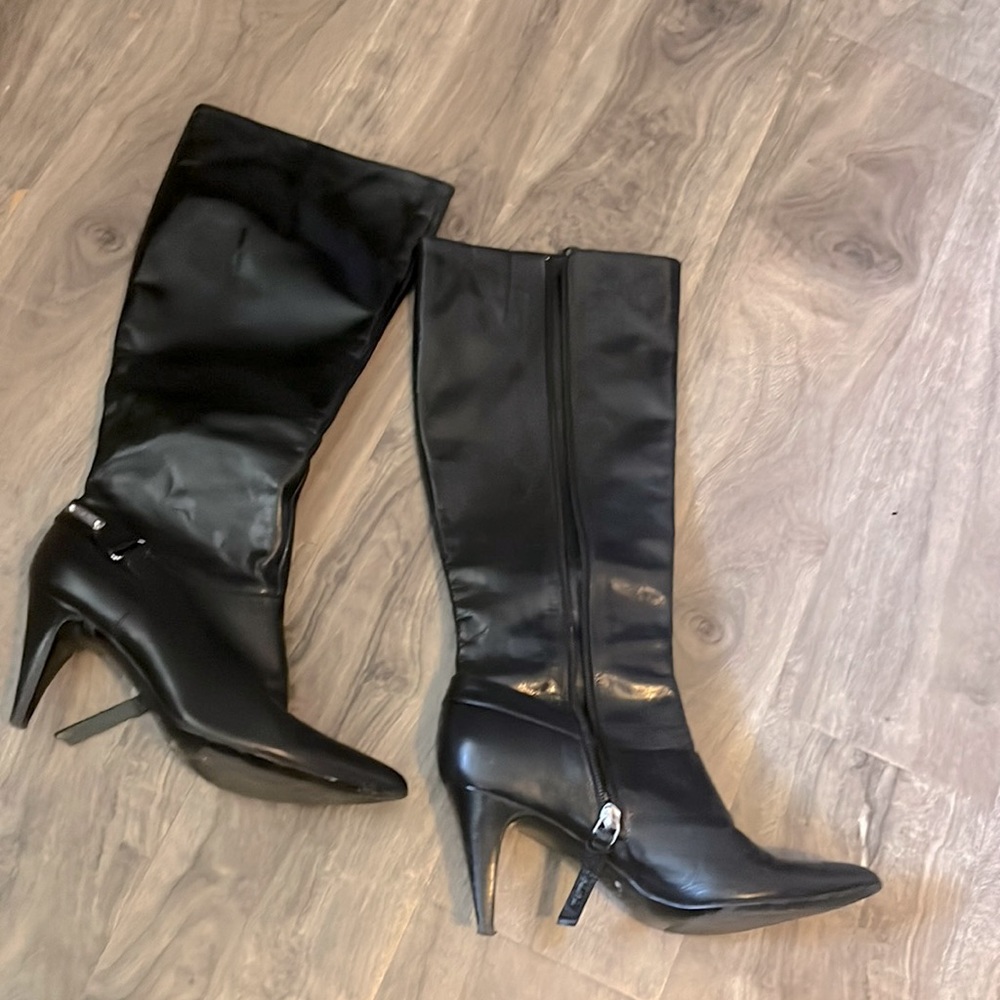 Calvin Klein, soft leather knee-high boots